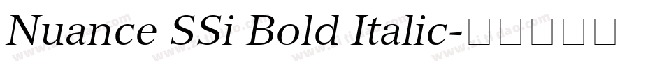 Nuance SSi Bold Italic字体转换